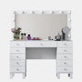 Hanah Home Mesa de Maquillaje BJ137 - 3847 Blanca con 13 Focos